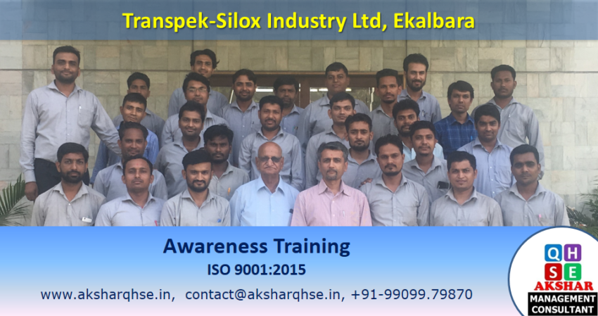 Transpek Silox Industries Ltd Ekalbara Awareness Training on ISO 9001:2015