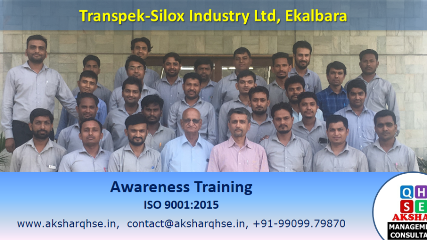 Transpek Silox Industries Ltd Ekalbara Awareness Training on ISO 9001:2015