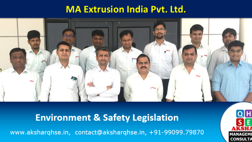 IMAX MA Extrusion India Pvt Ltd Viththalapur EHS Legislation Training