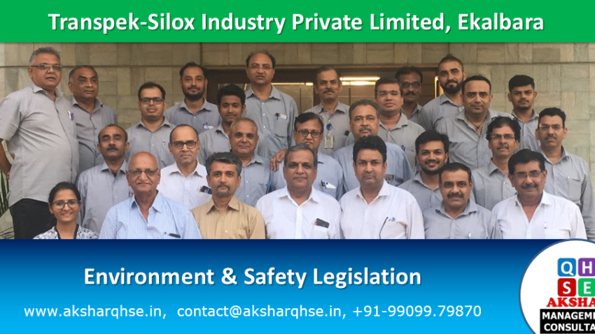 Transpek Silox Industries Ltd Ekalbara Environmental Legislation Training