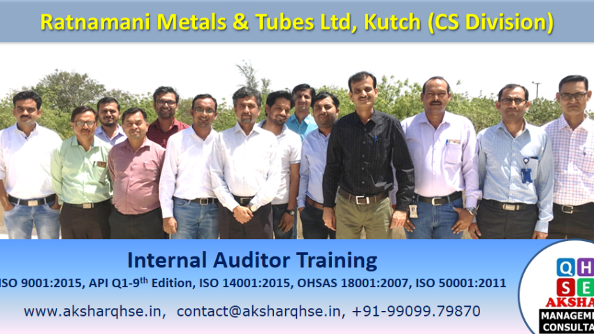 Ratnamani Metals; Internal Auditor Training