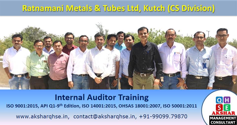 Ratnamani Metals; Internal Auditor Training