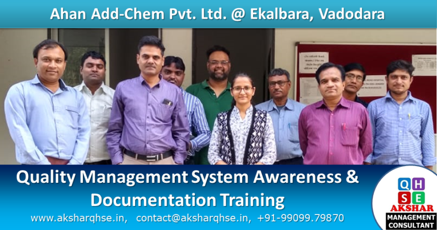 Ahan Add Chem Pvt. Ltd ISO 9001:2015 Documentation & Awareness Training