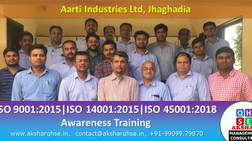 Aarti Industries Ltd; Jhagadia, ISO Awareness Training