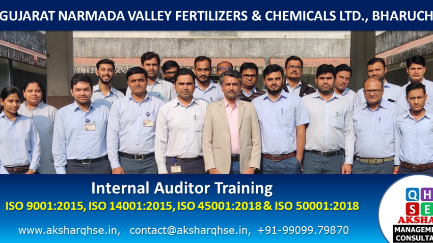 Internal Auditor Training on ISO 9001:2015, ISO 14001:2015, ISO 45001:2018 & ISO 50001:2018 @ GNFC Ltd, Bharuch 1