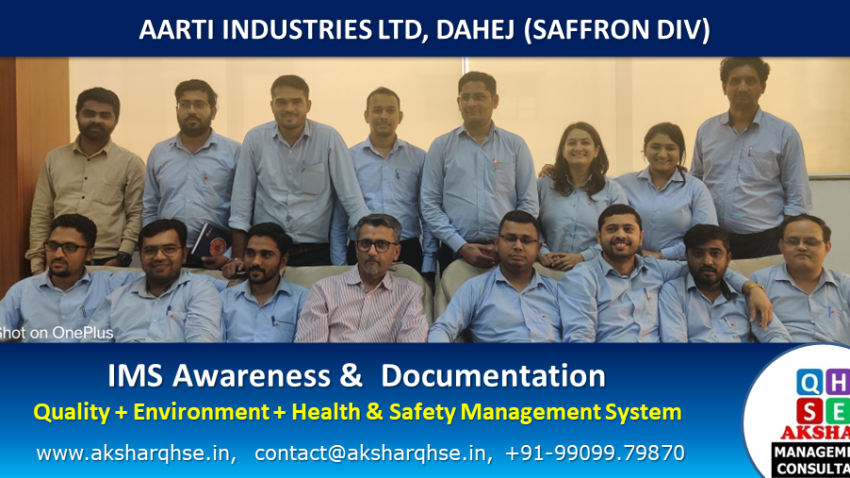 IMS Documentation & Awareness Training @ Aarti Industries Ltd, Dahej – Saffron Division