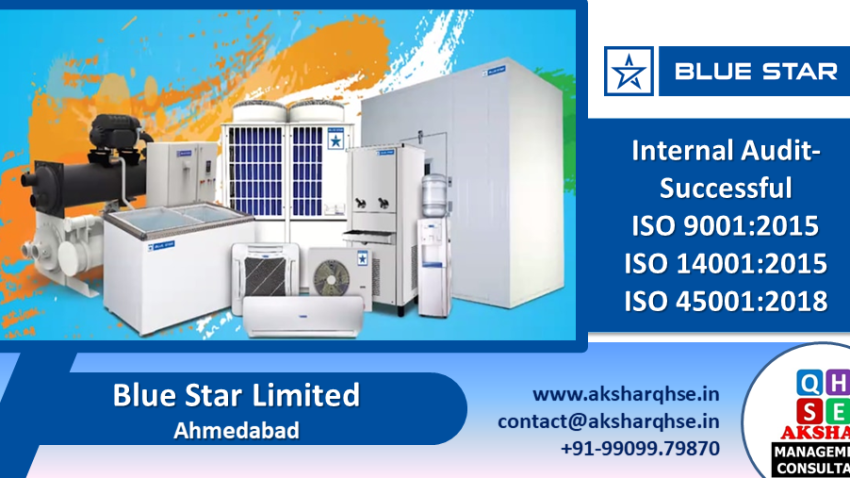 Out Sourced ISO Audit @ Blue Star Limited, Ahmedabad, Gujarat.