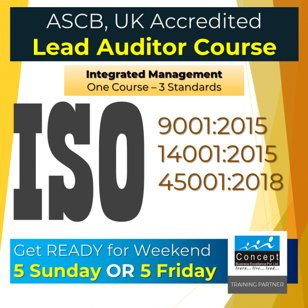 IMS Lead Auditor Course (Online) on ISO 9001, ISO 14001 & ISO 45001