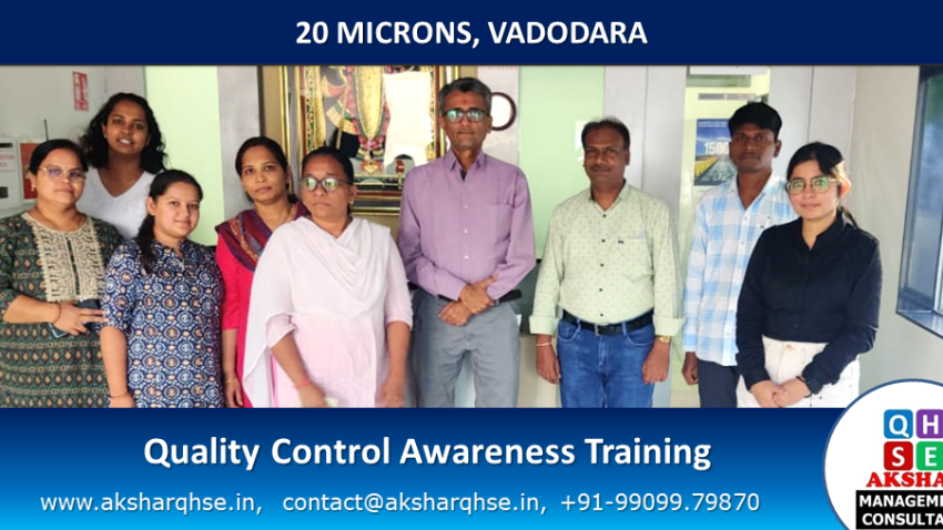 Training on Quality Control Awareness @ 20 Microns, Vadodara.