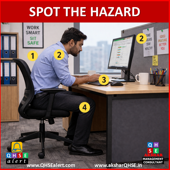 Poor ergonomics- bad posture A