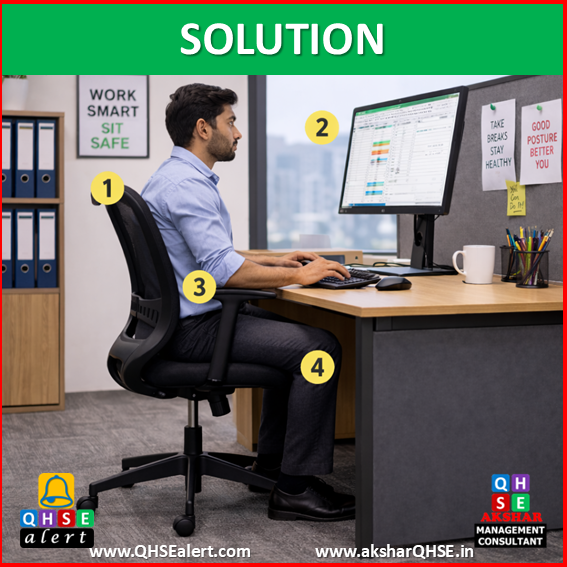 Poor ergonomics- bad posture B