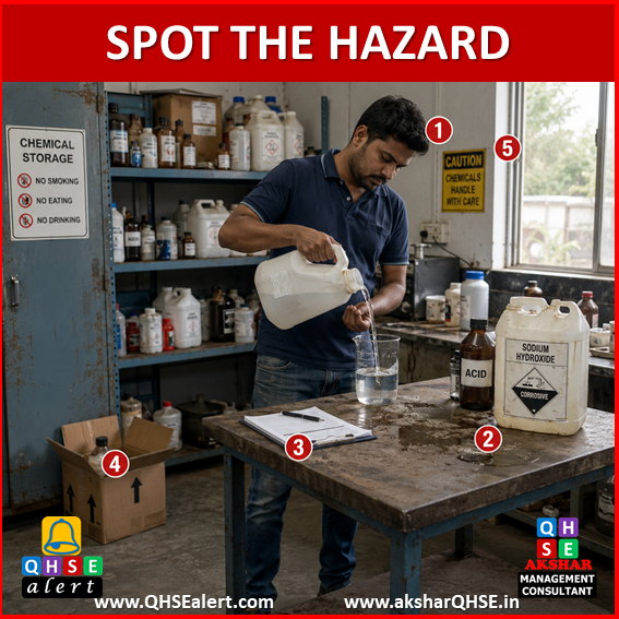 No lab coat or goggles while handling chemicals A