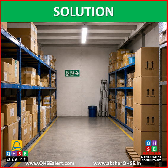 Poor lighting in storage area B