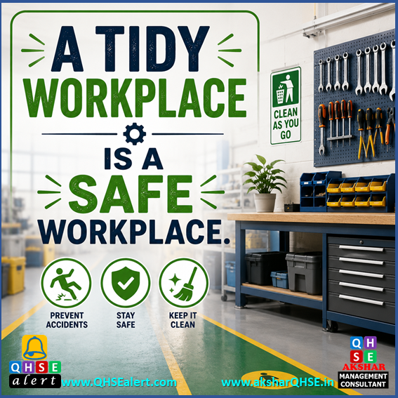 A tidy workplace is a safe workplace