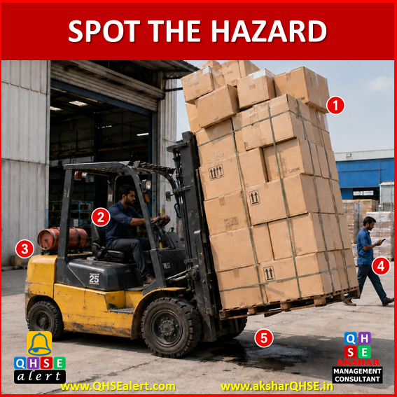 Forklift carrying overload A