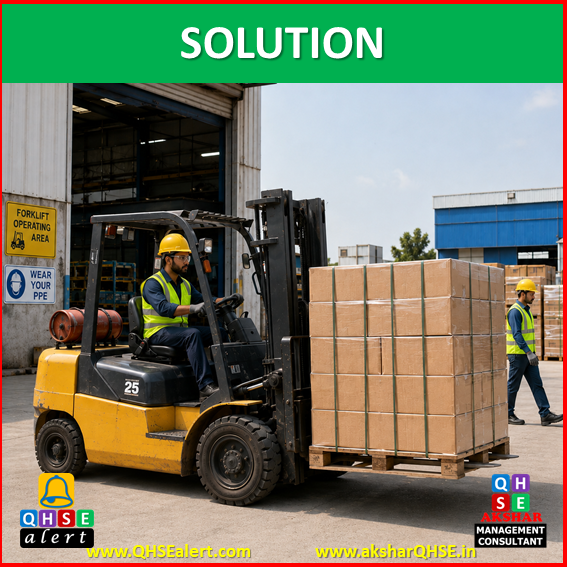Forklift carrying overload B