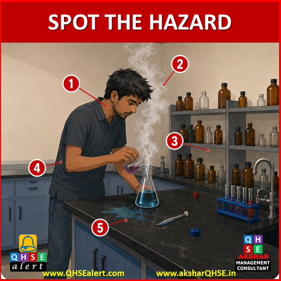No fume hood while handling fumes A